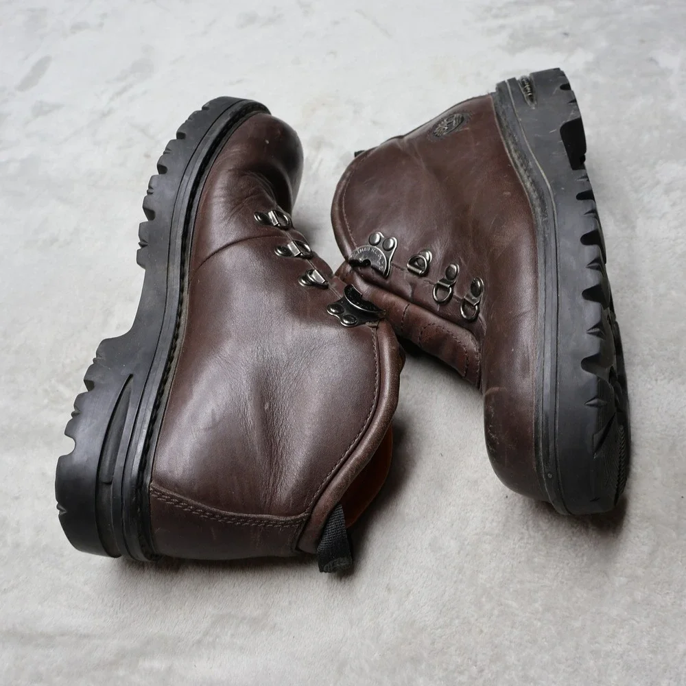 Timberland Mens 7M Chukka Boots Brown Leather Euro Hiker Outdoor 20029 VTG READ